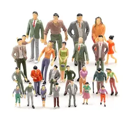 10/20/25/50Pcs Plastic People Figures For Kids Toys DIY Character 1:75/1:50/1:42/1:30/1:25 Scale Mix Posture Building Passengers