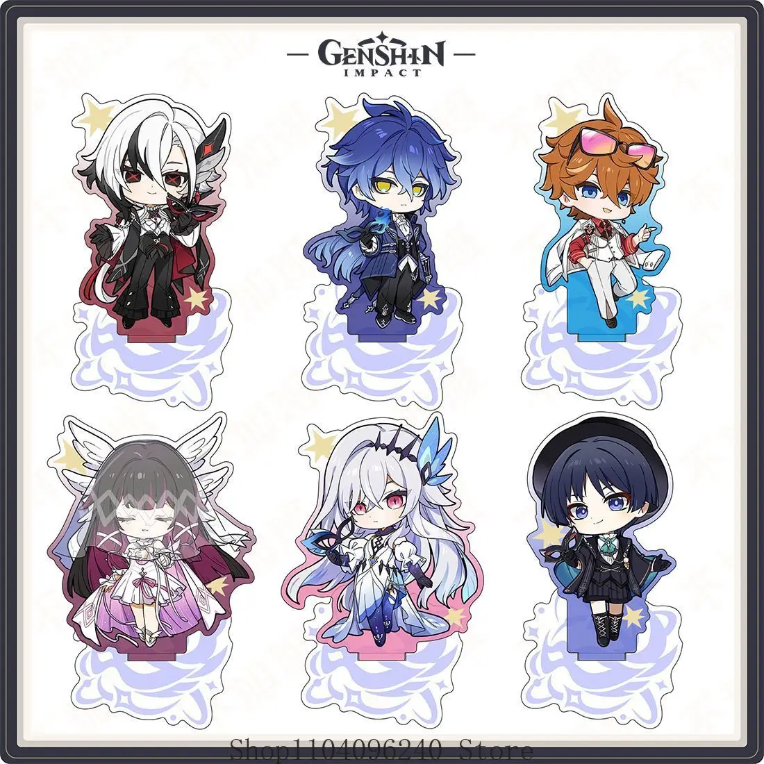 

Genshin Impact Skirk Merchandise Damselette Flins Anime Figure Acrylic Stand Model Plate Desk Decor Standing Sign Fans Gift
