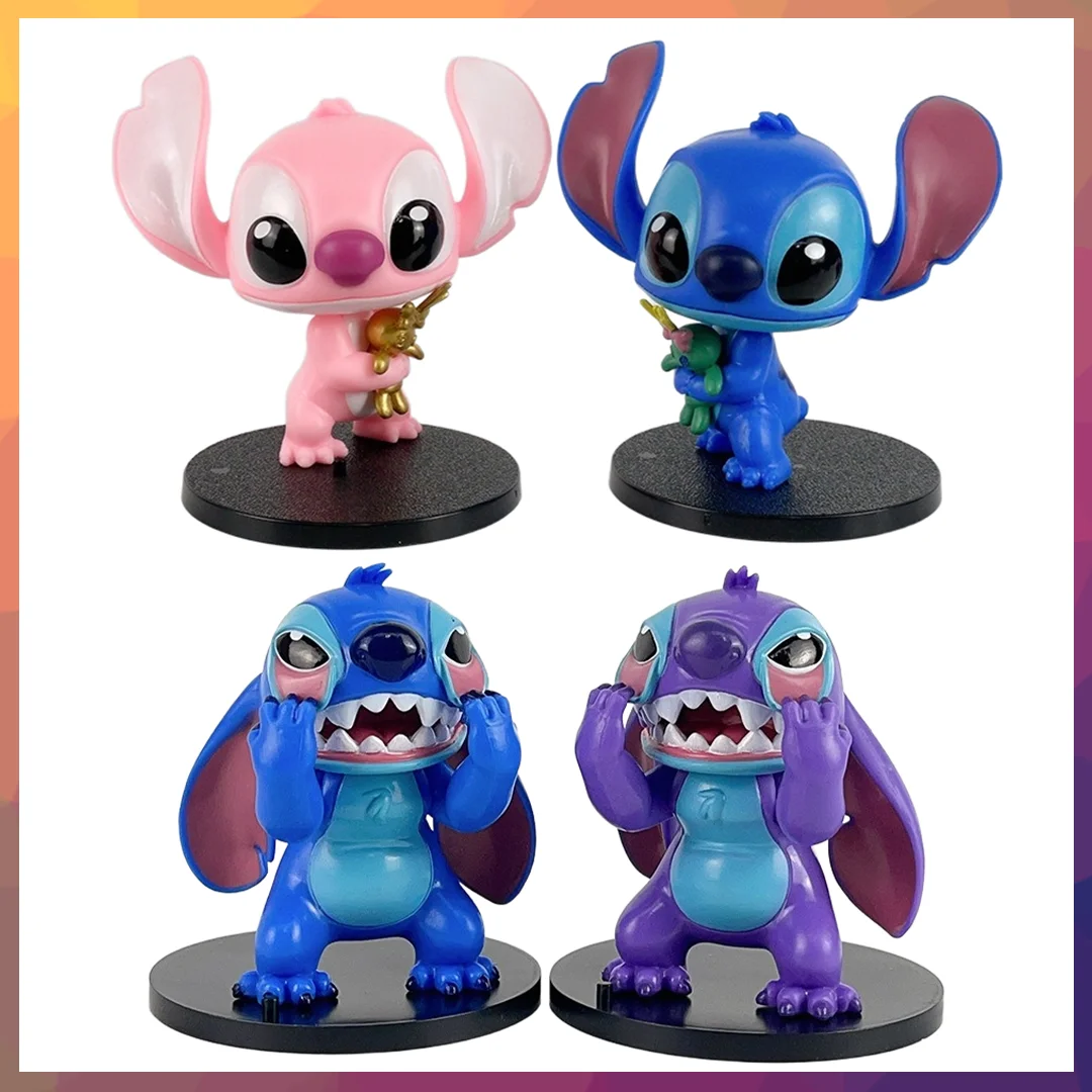 

10-12CM Cute Make Faces Stitch Anime Figures Naughty Stitch Cartoon Figurines Collection Decoration Model Toys For Kids