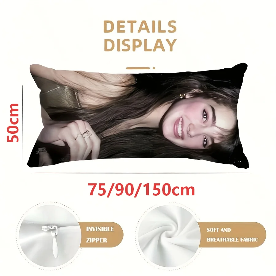 DIY Personalisiertes Ganzkörper-Langkissen mit Foto-Druck, extra langes Kissen aus waschbarem Stoff für Schlafzimmer – Detail 3