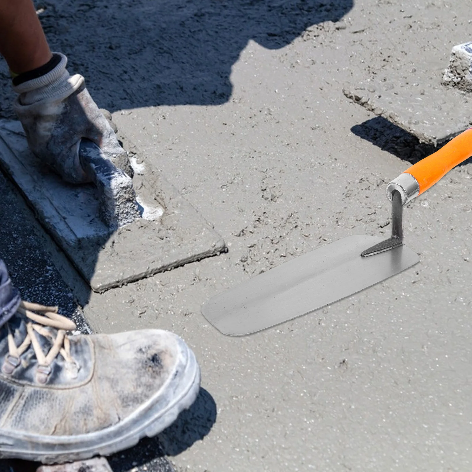 

Stainless Steel Plastering Trowel Comfortable Handle Indoor Outdoor Masonry Tool Bricklaying Cement Finishing Trowel Drywall