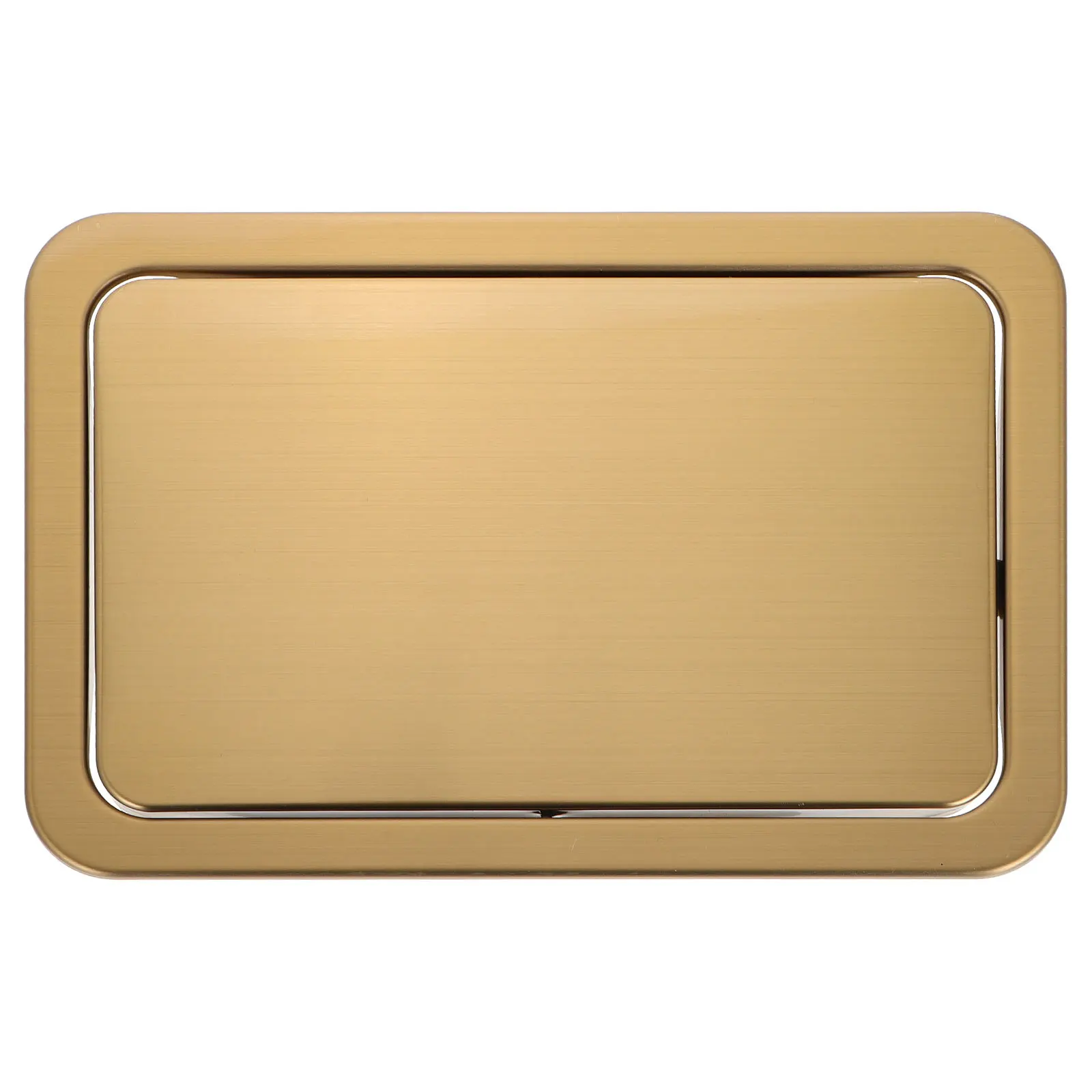 

Stainless Steel Trash Can Lid Rectangle Built-In Countertop Swing Flap Cover For Kitchen Bathroom Commercial Waste Bin