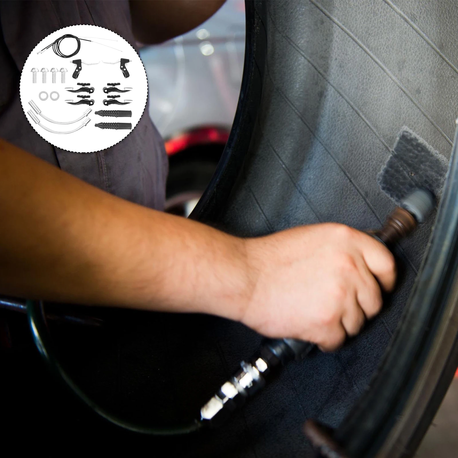 

1Set Set High Hardness Aluminum Alloy Lightweight Easy Install Fixed Gear Bikes Durable Long Lasting Use Black