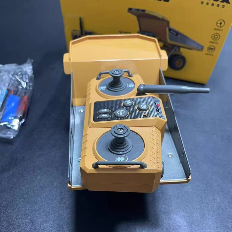 20 cm afstandsbediening dumper met licht en geluid educatief speelgoed één sleutel demo leuk bouwvoertuig cadeau voor kinderen