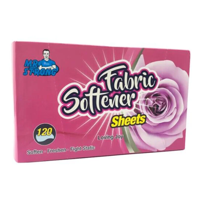 120 Sheets/Box Tumble Dryer Sheet Environmentally Soften Freshen Fight Static Fabric Softener Sheet Flower Fragrance