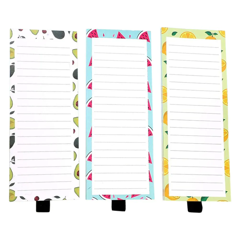 

Магнитные блокноты с 3 книгами для холодильника, блокноты для списков продуктов, мощная магнитная подложка, блокноты для планирования заметок большой емкости