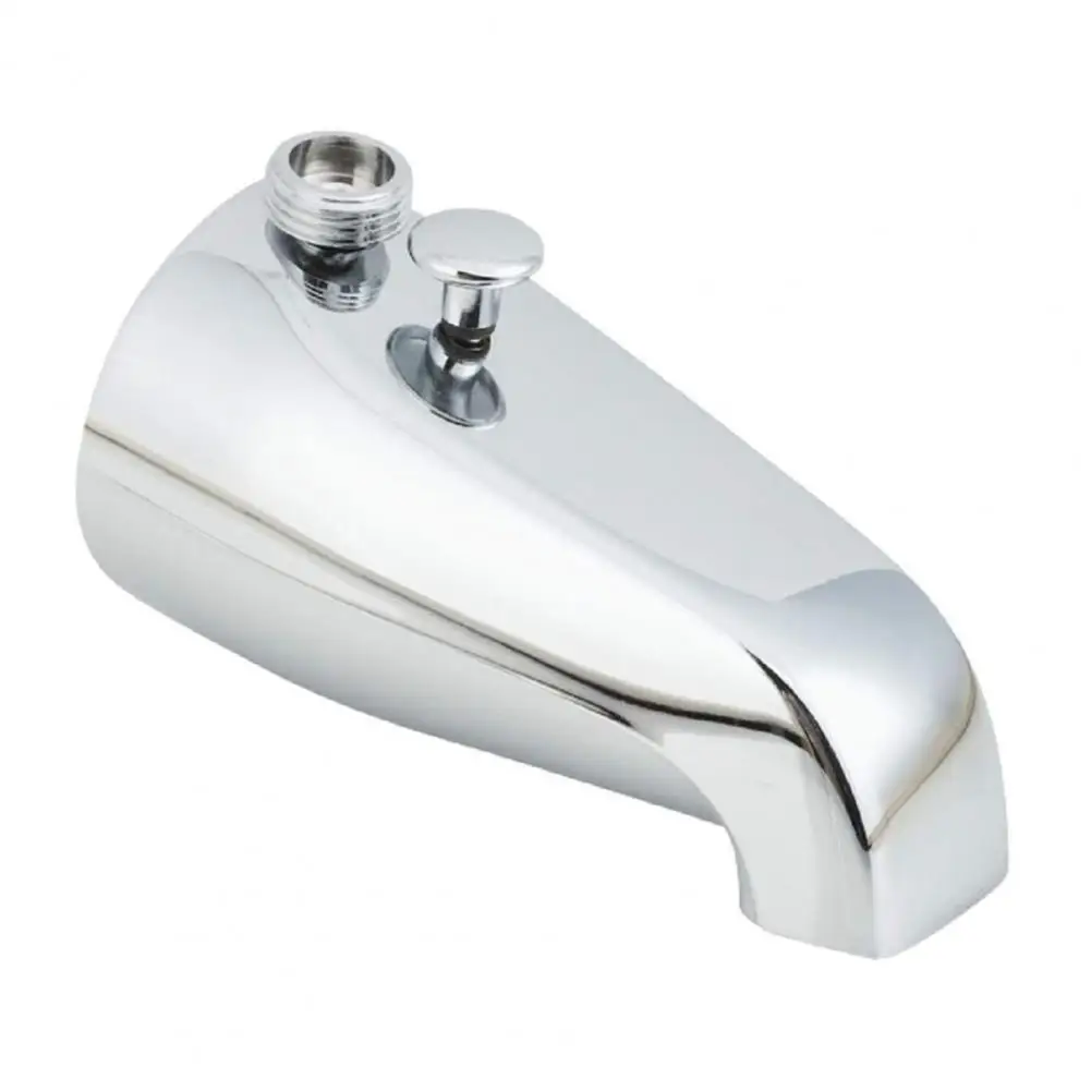 Polished Bathroom Faucet Easy Installation Wall Mount Bathtub Faucet Spout Anti-clog Stainless Steel Push Button Diverter Usa