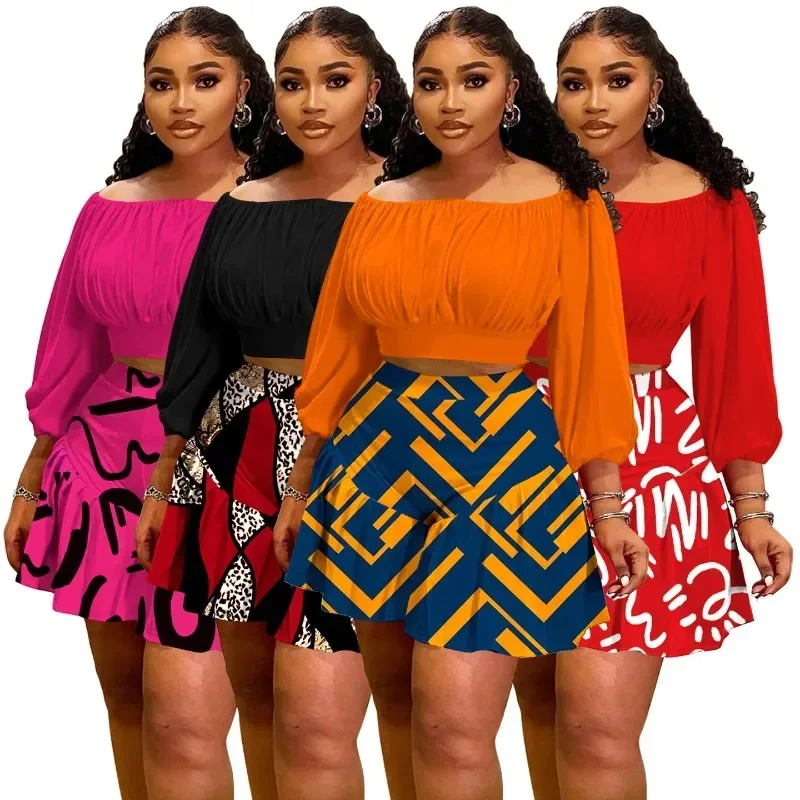 2 قطعة مجموعات النساء 2025 جديد وصول حجم كبير الصيف مطابقة مجموعات طباعة قطعتين مجموعات بلوزات والسراويل الدعاوى وتتسابق الملابس