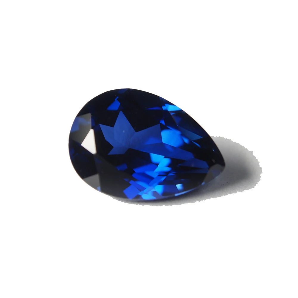 Hochwertiger blauer Saphir, 12×16 mm, birnenförmiger Schliff, Mohs-Härte, Edelstein für Schmuckherstellung/Sammlung/Geschenkstein – Detail 3