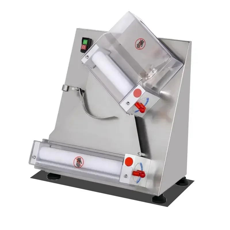 Electric Automatic Pizza Dough Presser Adjustable Size Patty Dough Machine Space-Saving Dough Roller Machine