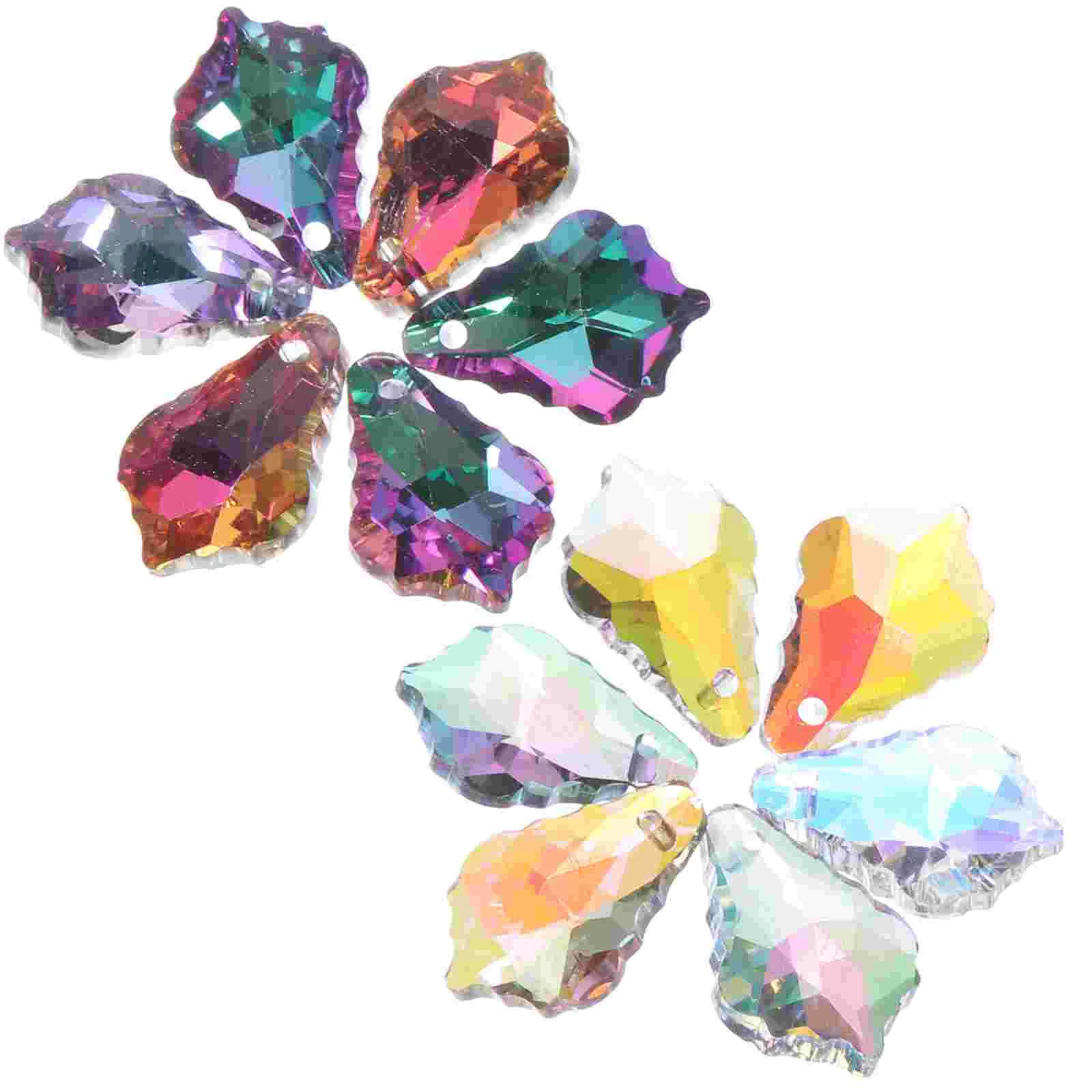 Window Prisms Rainbow Makers Crystal Maple Leaf Pendant Hanging Crystals for Windows