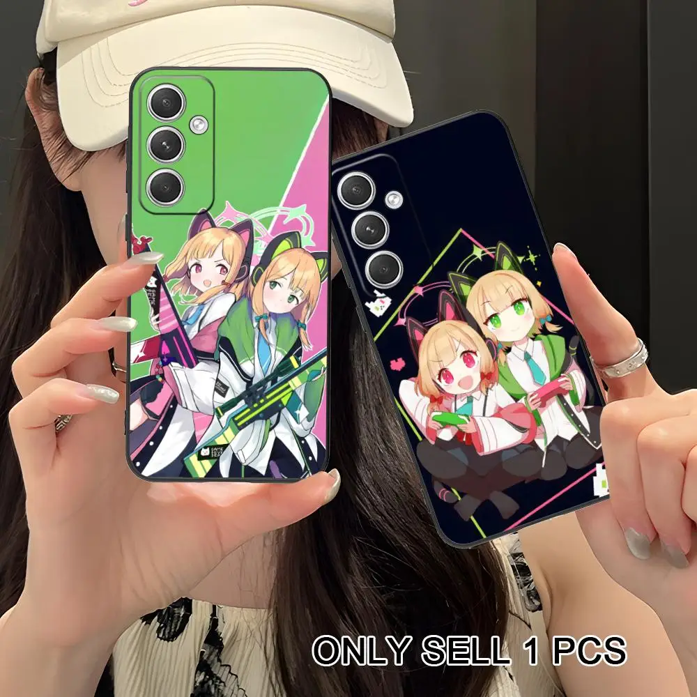 Blue Archive Saiba Twins Phone Case for Samsung Galaxy S26 S25 S24 S23 S22 S21 S20 Note20 Plus FE Ultra Soft Shockproof Cover
