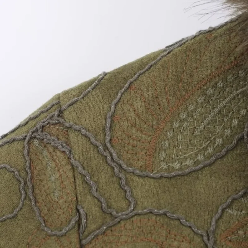 Cappotto corto reversibile ricamato da donna Giacca doppia faccia Capispalla alla moda