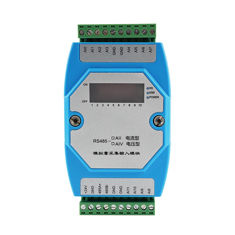 

AoShangMing 12-Channel Analog Acquisition Module Current or Voltage Type RS485 Communication Can be Used in Fountain Control