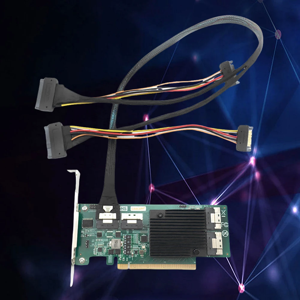 

Кабель-адаптер SlimSAS 8X на 2*U.2 NVMe, SFF-8654 74-контактный на 2*SFF-8639 68-контактный, линия передачи данных SlimSAS