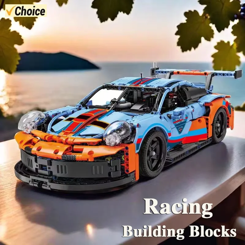 MOC RSR Classic Building Blocks Super Racing Cars City Super Sports Car Bricks Vehicle Sets Technical Toy For Kids Birthday Gift