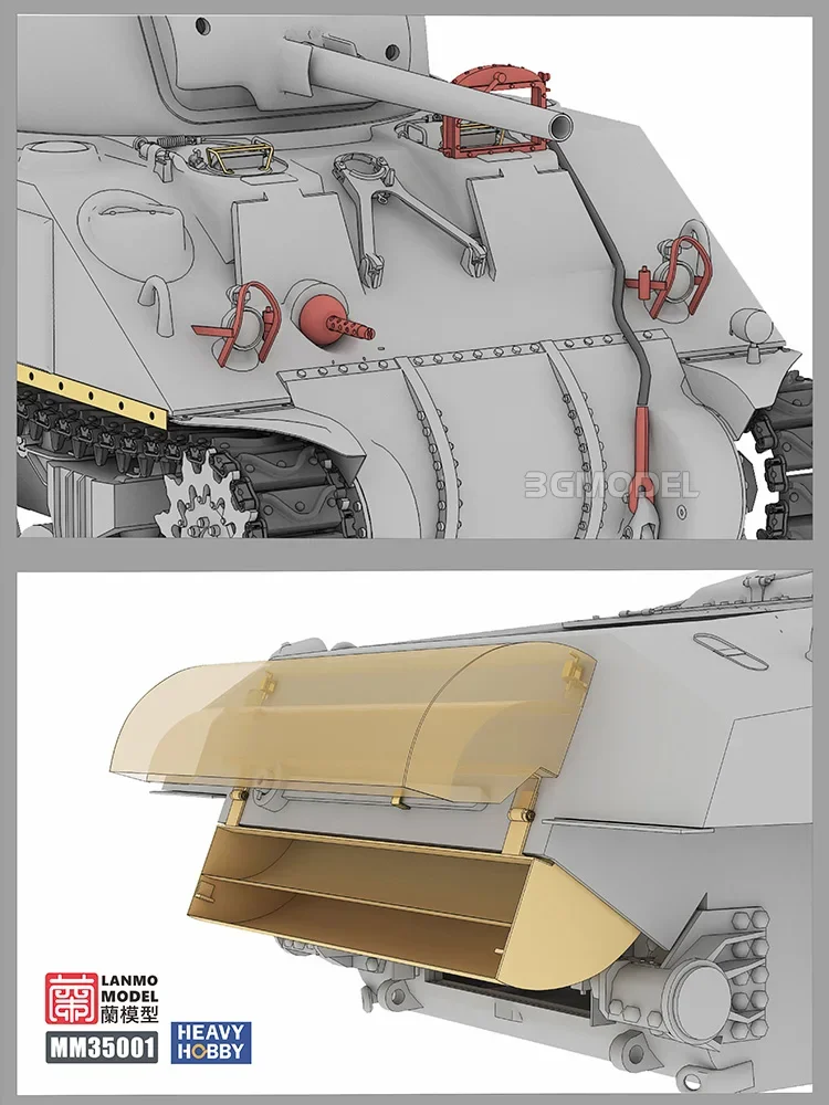 Lanmo model   Assembly model kit MM-35001 Chinese Expeditionary Force M4A4 Sherman tank 1/35