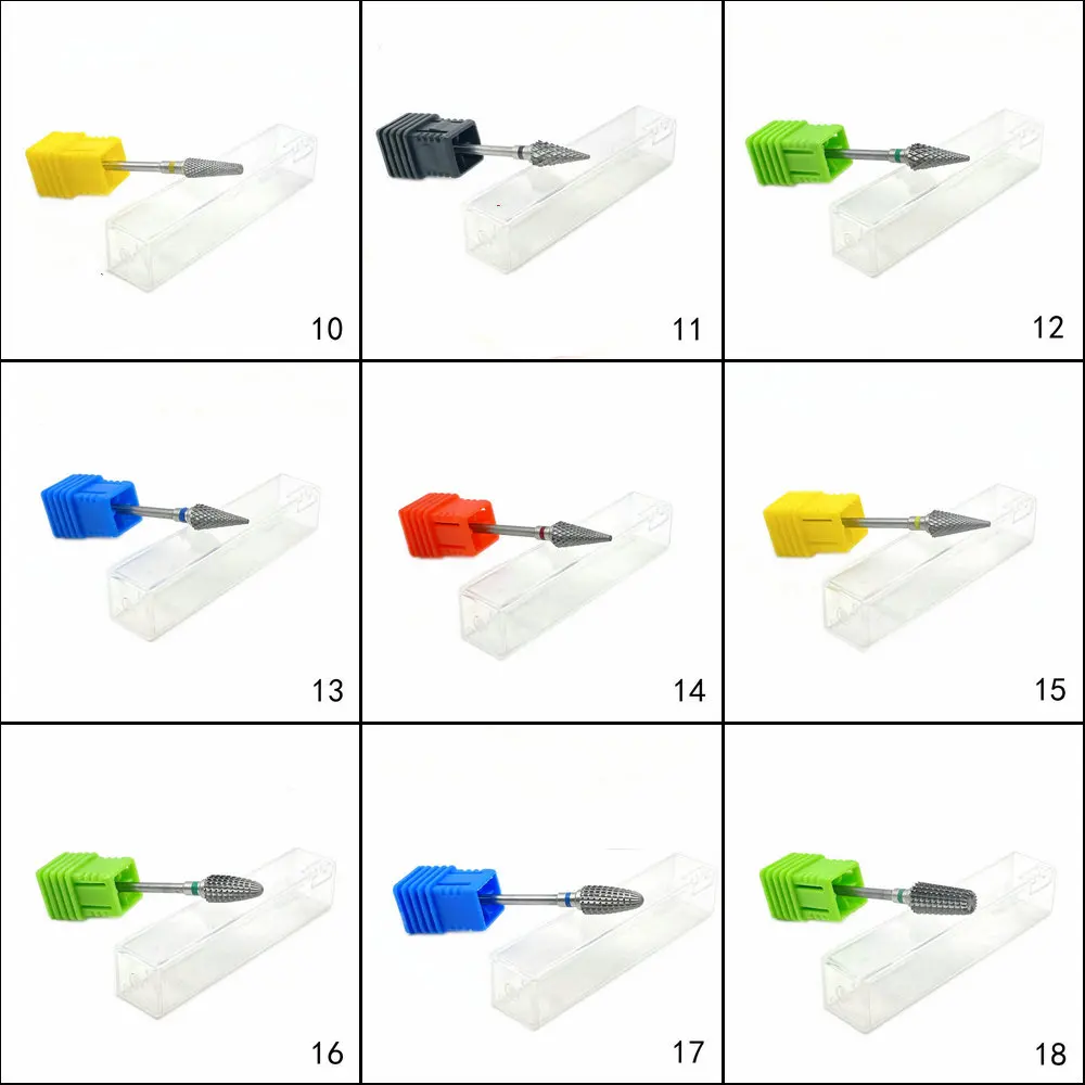 5pcs Tungsten Carbide Nail Drill Bits Machine Nail Cutter Nail File Manicure Carbide Nail Drill Bit&Dental Burs