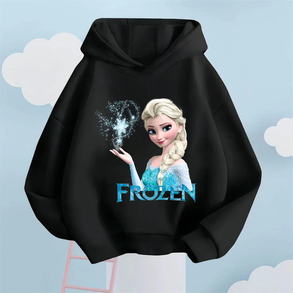 

Милый детский спортивный пуловер с капюшоном в стиле принцессы Эльзы, удобный для занятий спортом и отдыха.