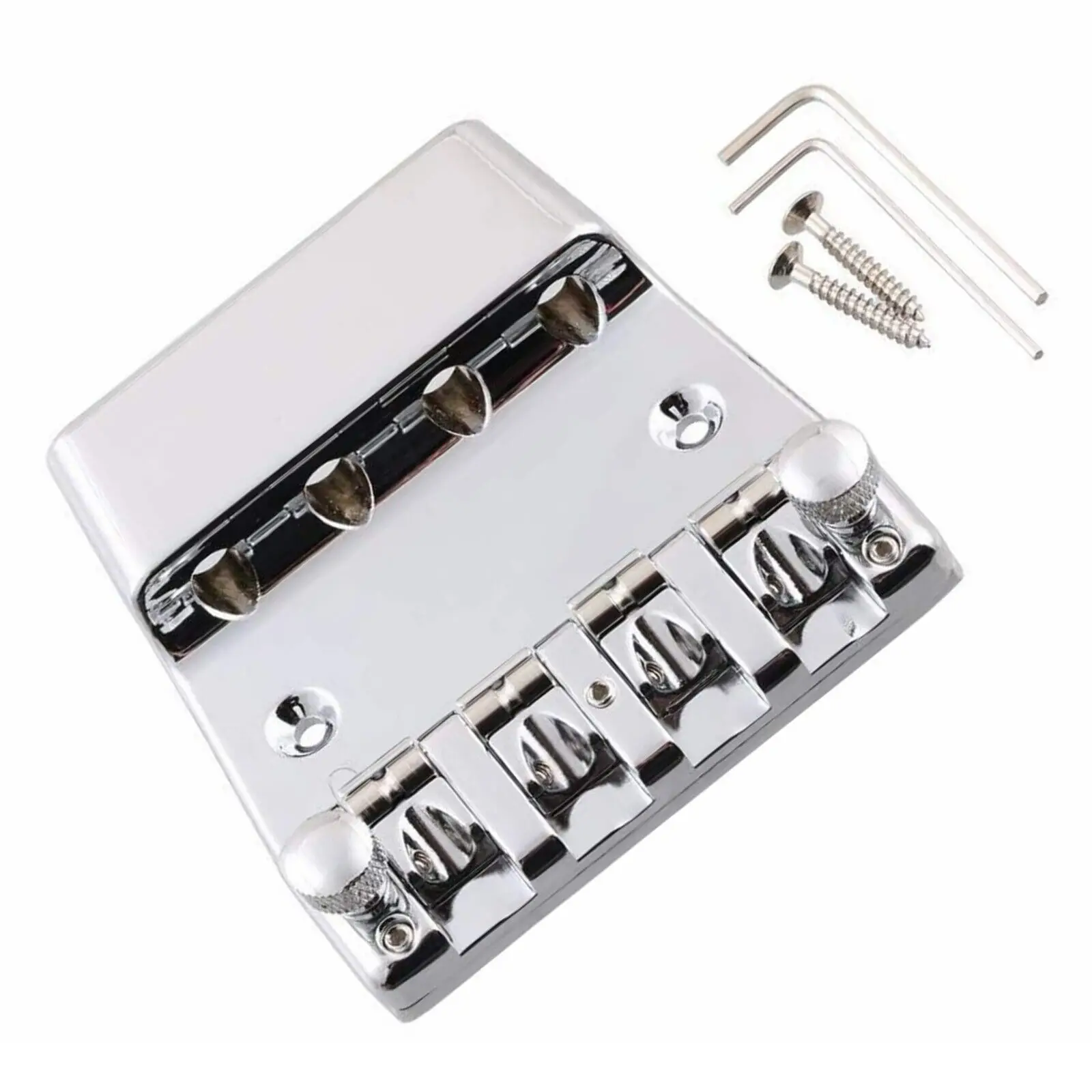 

Metal 4 String Bass Guitar Bridge Hardtail Saddle Bridge For Bass Guitar parts