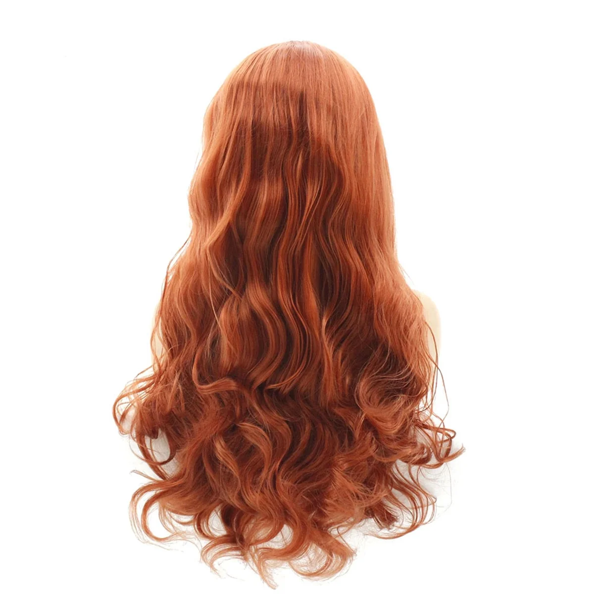 20 Inches Lace Front Wig Kinky Straight- Feeling Synthetic Wig Natural Long Wavy Roll Wig