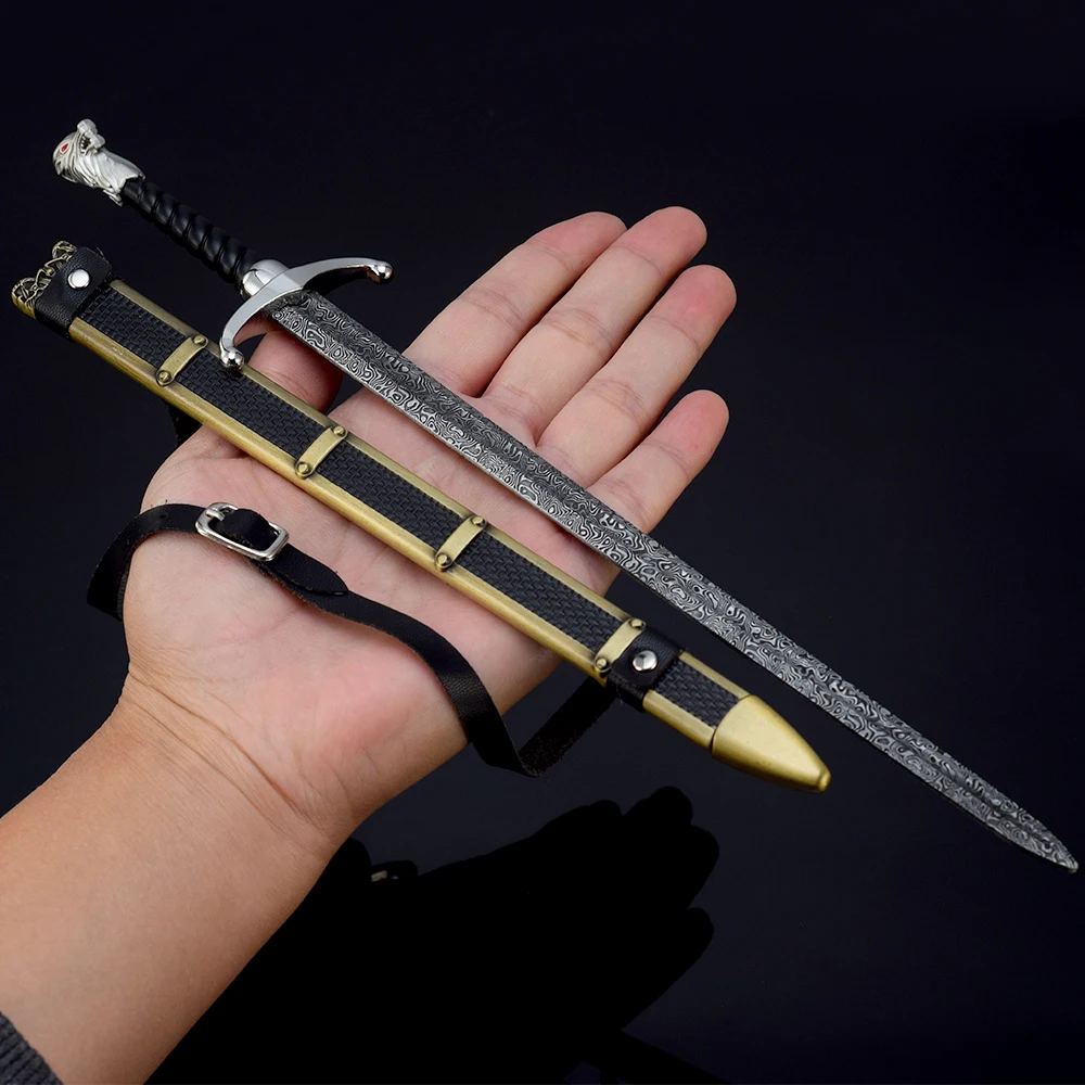 30cm Longclaw Sewing Needl Oathkeeper Medieval Game Movie Peripherals Metal Melee Samurai Sword Model Weapons Crafts Gifts Toys