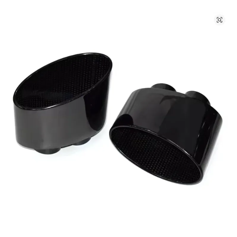 

for Audi A6 A7 C8 Exhaust Pipe Upgrade RS6 RS7 Oval 220mm Large Bore Black Muffler Tip Stainless Steel Nozzle