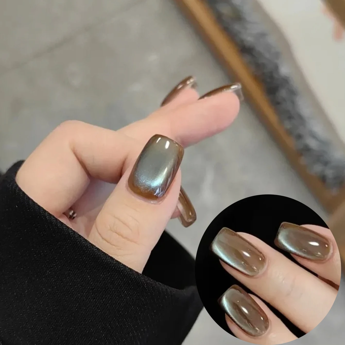 2026 Hit Item – Skin-Brightening Sea Salt Water Glass Bead Cat Eye Gel Polish, High-End Finish