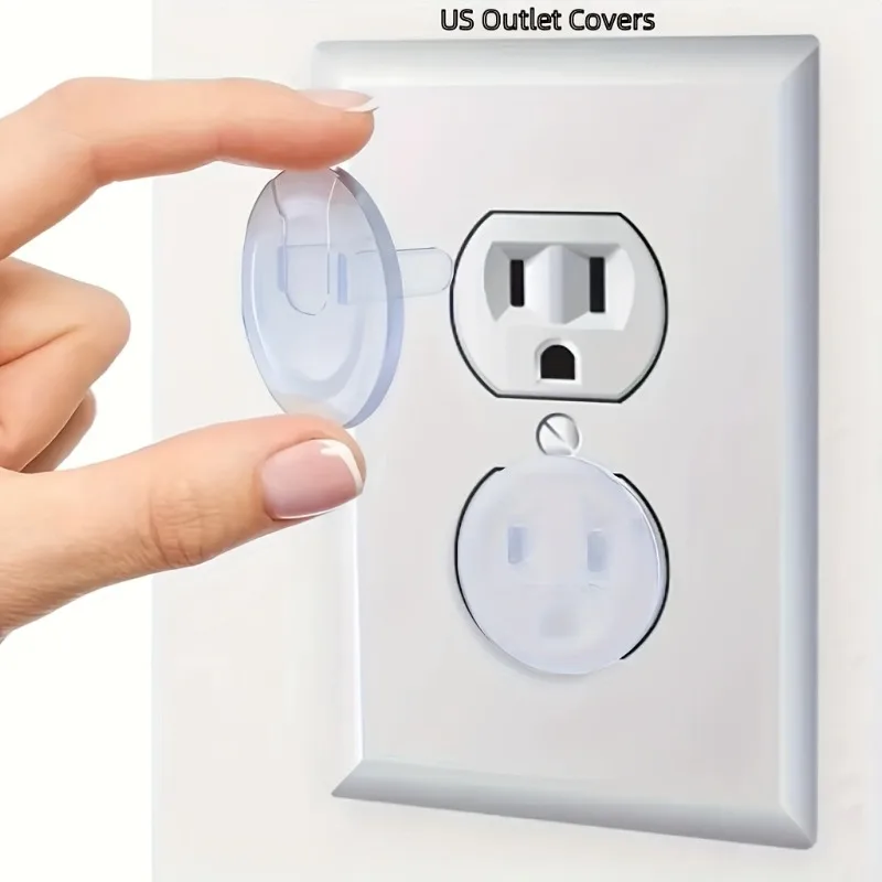 10pcs Power Socket Protective Cover Safety Protection Child Safety Power Plug Protector with Hidden Handle Square Socket Cover.