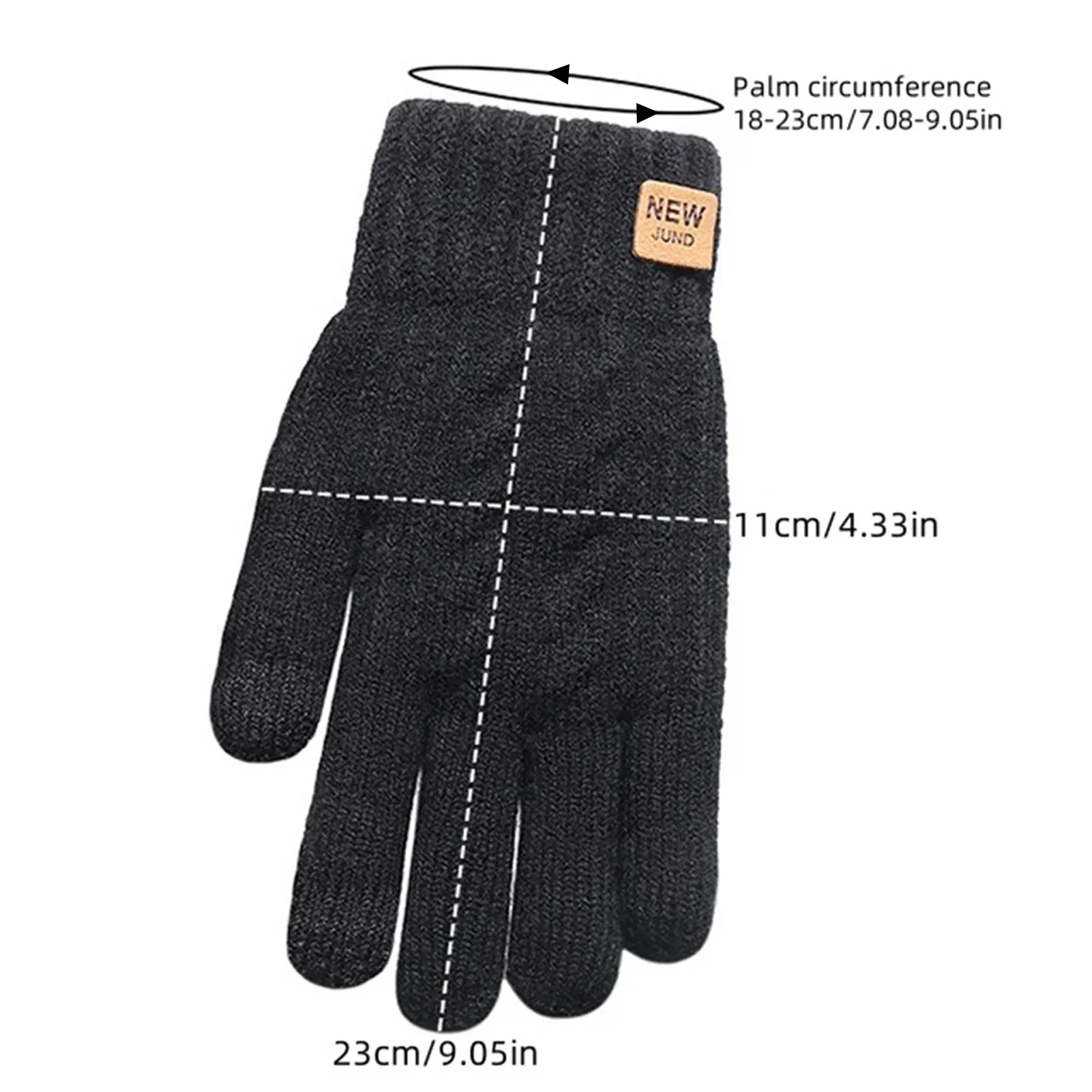 Guantes térmicos de invierno con pantalla táctil de punto para hombre, deportes al aire libre, ciclismo, correr, conducir, senderismo
