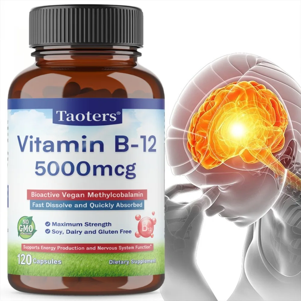 Vitamin B12 Capsules - Methylcobalamin Supplement for Mind, Energy, Brain, Mood, Heart Support