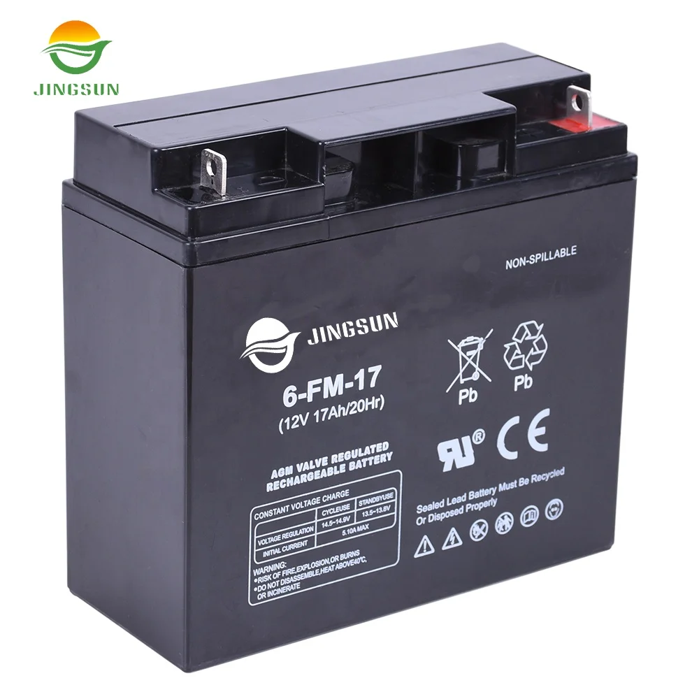 The World's Best Lead-acid Agm Battery Jingsun 12V17AH for House Use