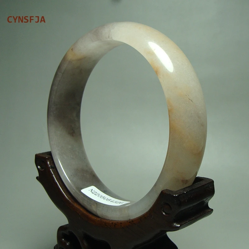 CYNSFJA New Real Rare Certified Natural Quartzite Jade Women's Lucky Jade Bangle Bracelets 61mm High Quality Bless Birthday Gift