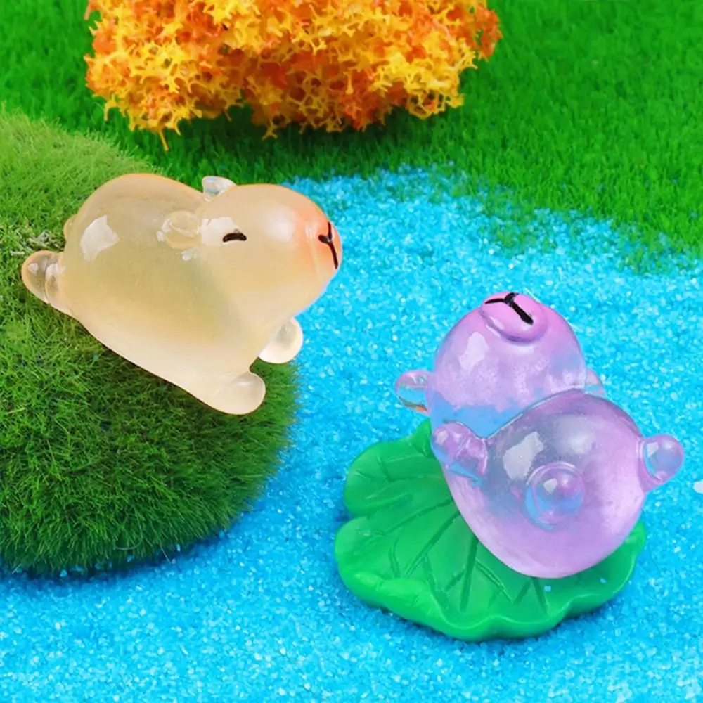 

Resin Cartoon Capybara Statue DIY Doll House Gift Miniature Capybara Figurines Dollhouse Decoration Animals Model