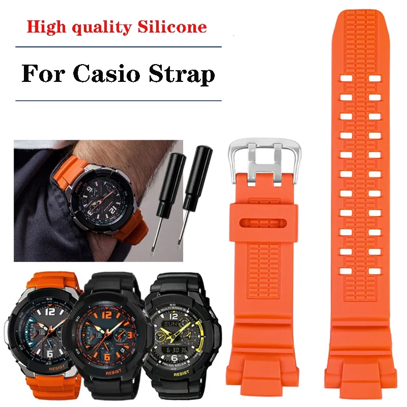 Watch Band for Casio aviation G-Shock GW-3000 GW-3500B / 2000 series outdoor resin watch strap men\'s wristband Silicone Bracelet