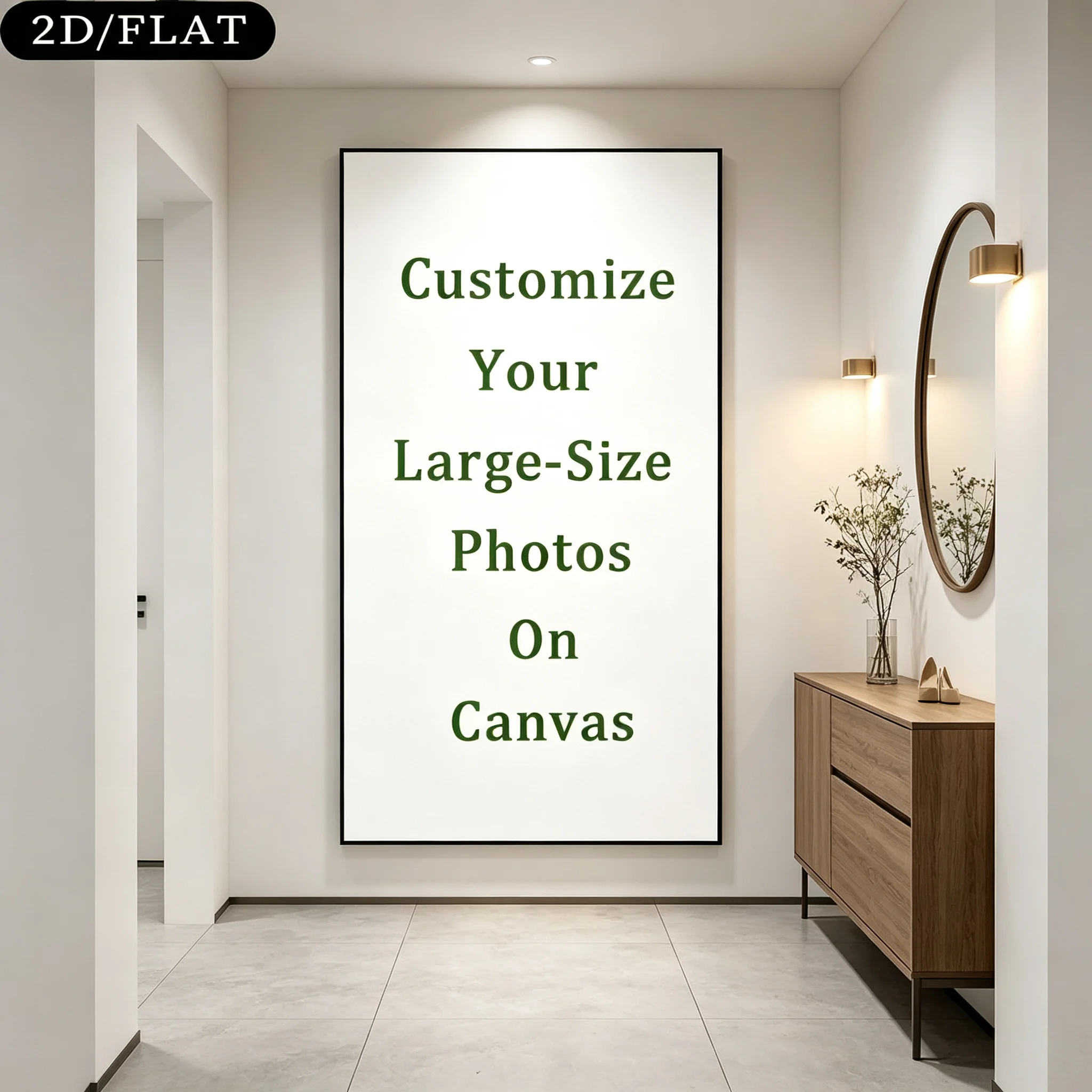 Large Vertically Poster Custom Canvas Printing Personalized Photo for Family Life Pets Scenery Anime Comics Movie Home Decor