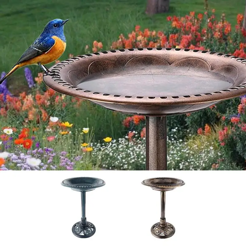 

Vintage Bird Bath Outdoor Waterfall Fountain Garden Decoration Elegant Birdbaths Bird Lovers Multipurpose Bird Feeder Parks Bird