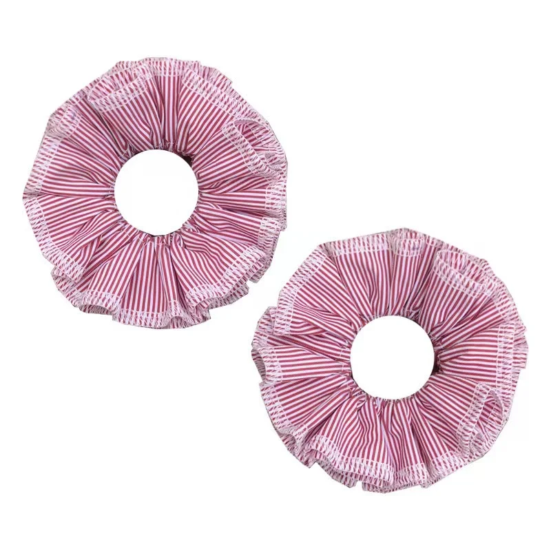 Handmade Big Hair Scrunchie Women Girls Double Layer Elastic Hair Tie Rope Lattice Hairband Hair Accessories Ponytail Holder