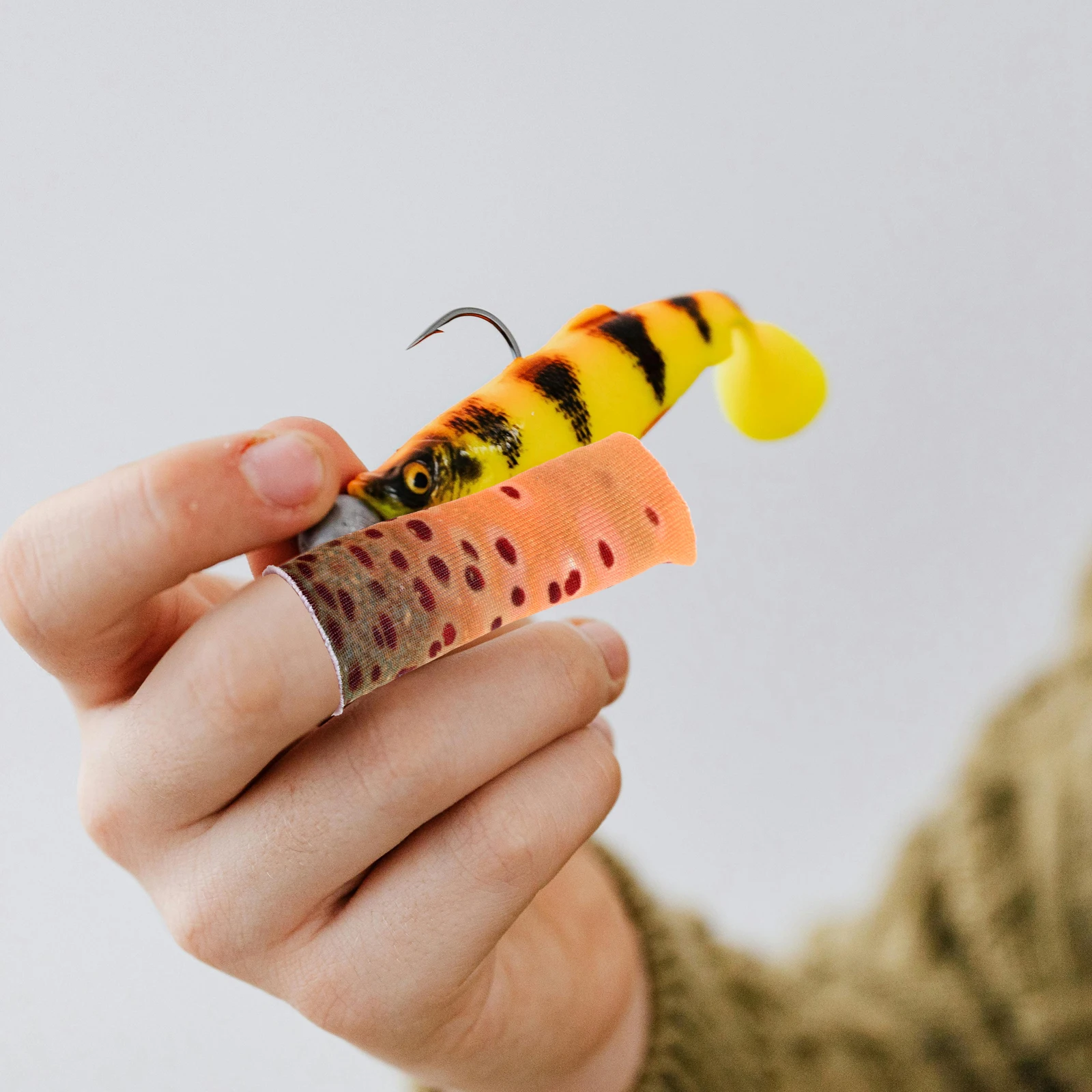 

3pcs Fishing Anti-wear Finger Guard Protection Sleeves Durable Polyester Fly Fishing Line Strip Guard Single-finger Casting