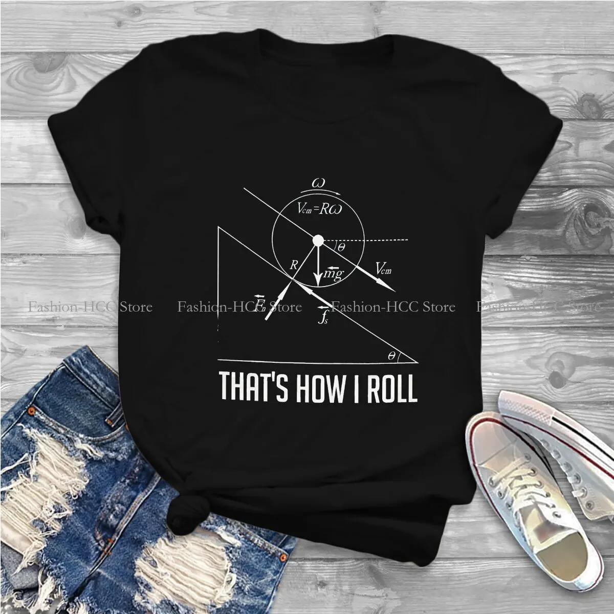 That's How I Roll Newest Polyester TShirts Math Momen Style Streetwear T Shirt Round Neck