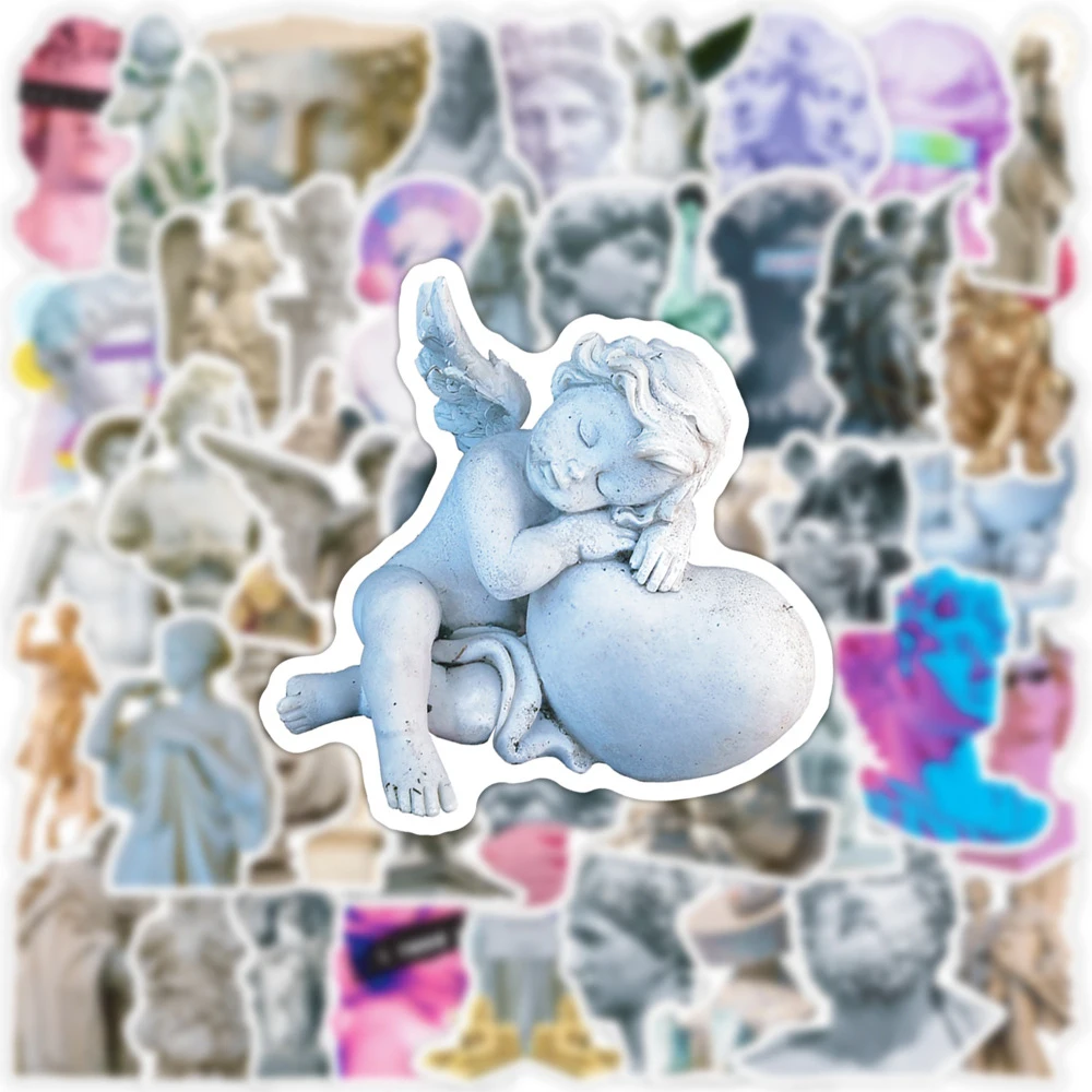 

10/30/50pcs DIY Art Plaster Statue Stickers Creatives Cartoon Sticker Laptop Skateboard Notebook Phone Graffiti Decal Wholesale