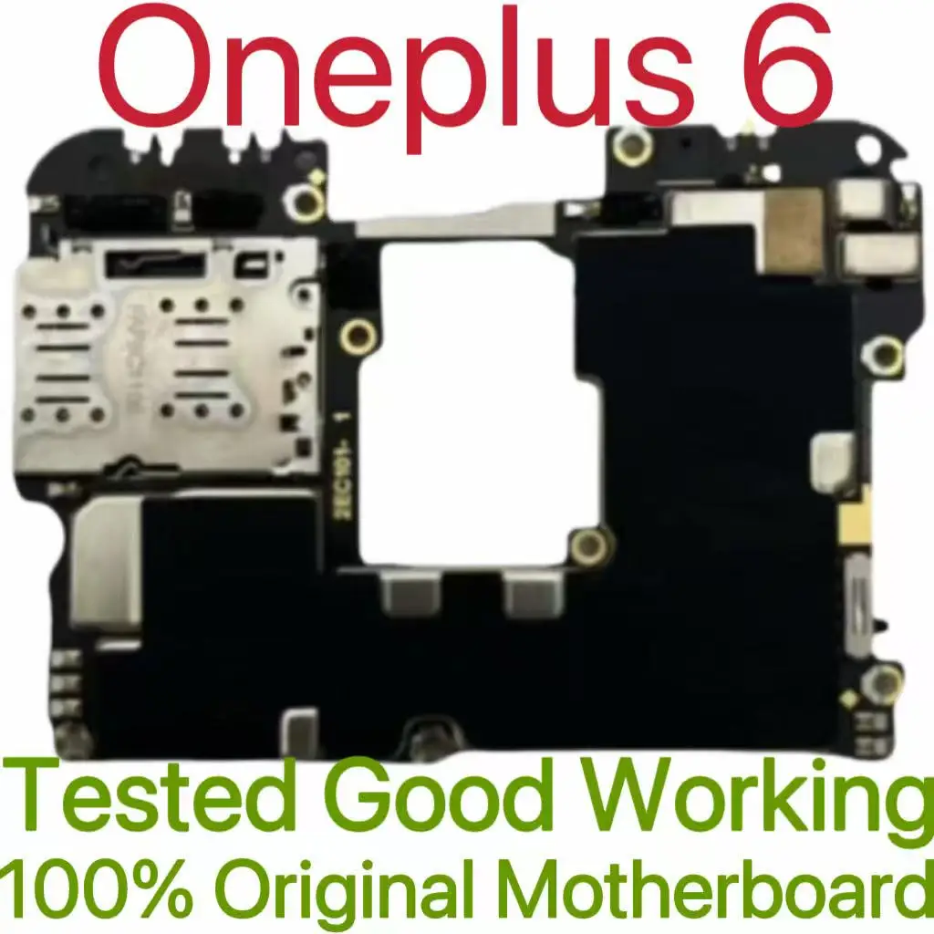 Global Version Original Unlocked Motherboard for Oneplus 6 Good Work Fully Tested Circuit Plate Main Logic Board for Oneplus 6