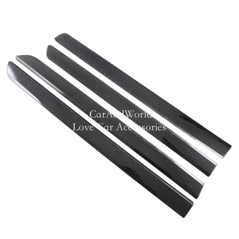 ABS Carbon Fiber Body Door Plate Skirt Guard Protector Strips Frame Cover Trims Car Accessories For Dodge RAM 2023 2024