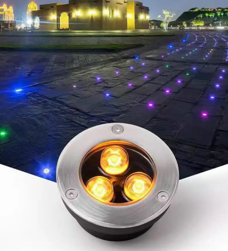 Hight Power Waterproof Led light garden underground 3W Outdoor Buried Garden Path Spot Recessed Inground Lighting