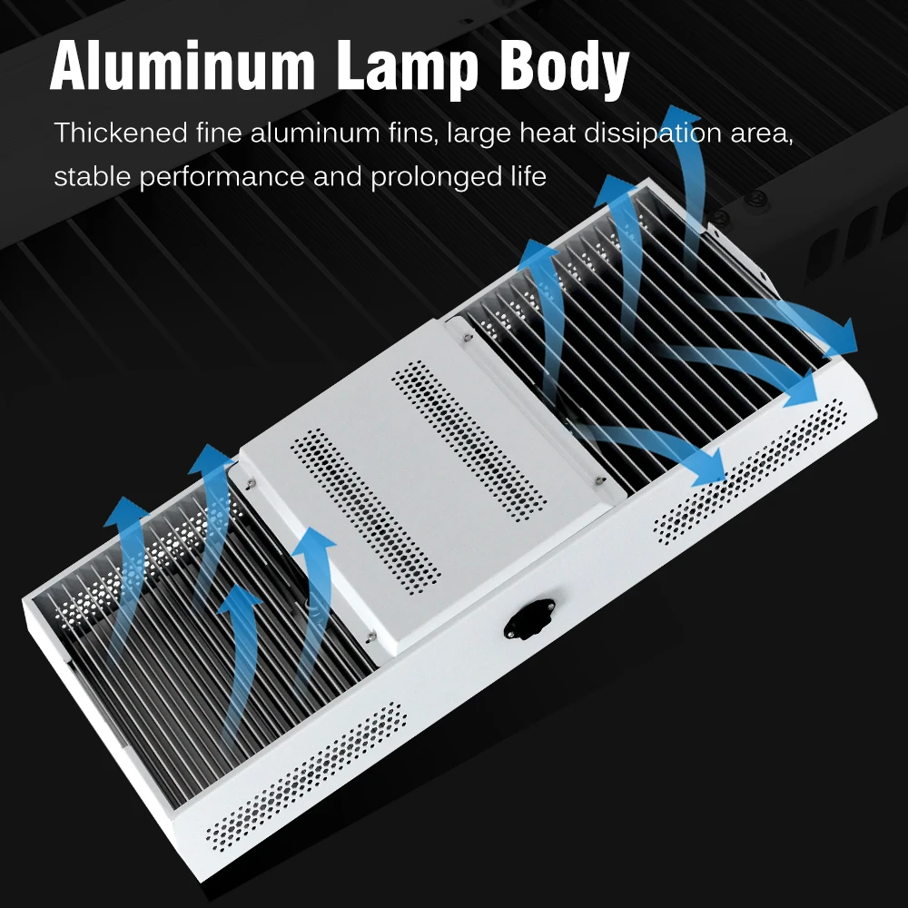 LED Grow Lights para Estufa, Luzes reguláveis para plantas, Chips LED, Branco, 5050, 5050, 720W, AC100-277V, 5000K