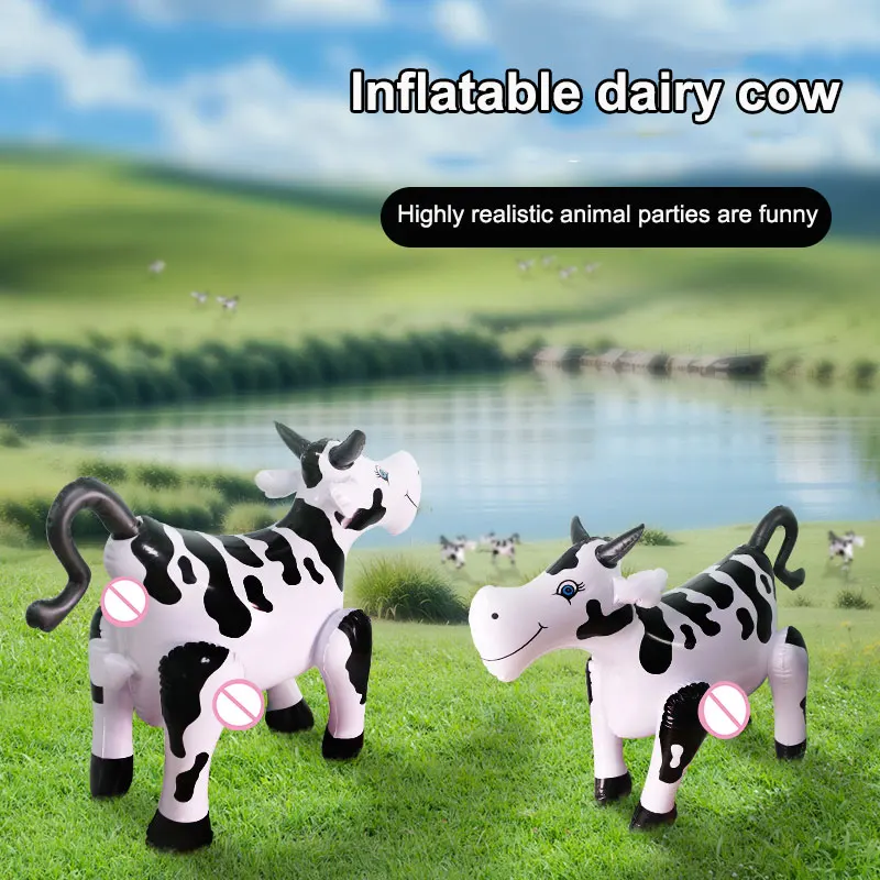 Inflatable cow balloon adult toys are used for farm decoration