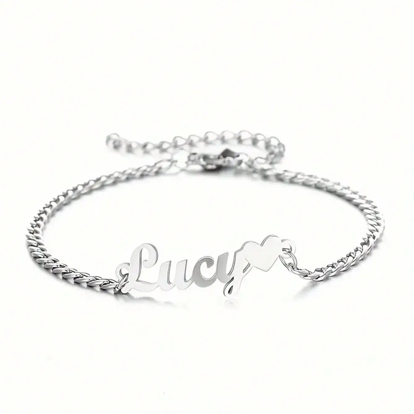 Personalisiertes DIY Armband mit Ihrem Namen, Kubanische Gliederkette aus Edelstahl, Individueller Namensanhänger, Schmuck, Geschenk für Paare – Detail 8
