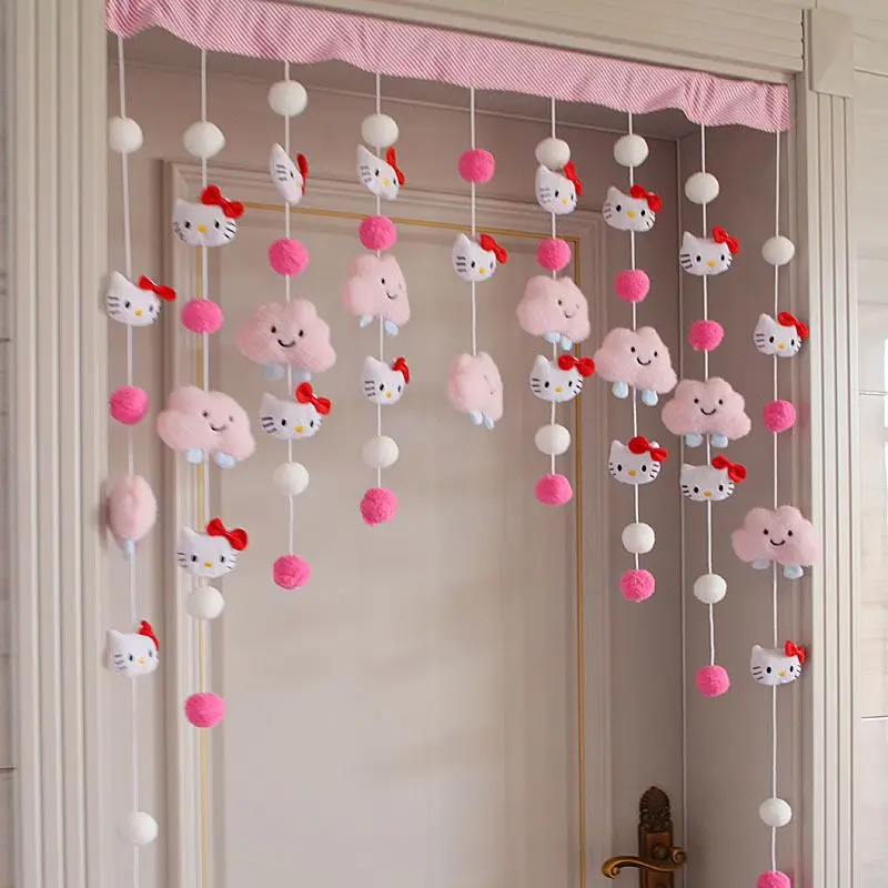 Hello Kitty, милая самоклеящаяся дверная занавеска