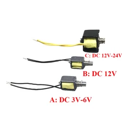 Micro Electromagnet DC 3V 6V 12V 24V Mini DC Solenoid Electric Magnet Push Pull Open Frame Through Type For Household Appliances