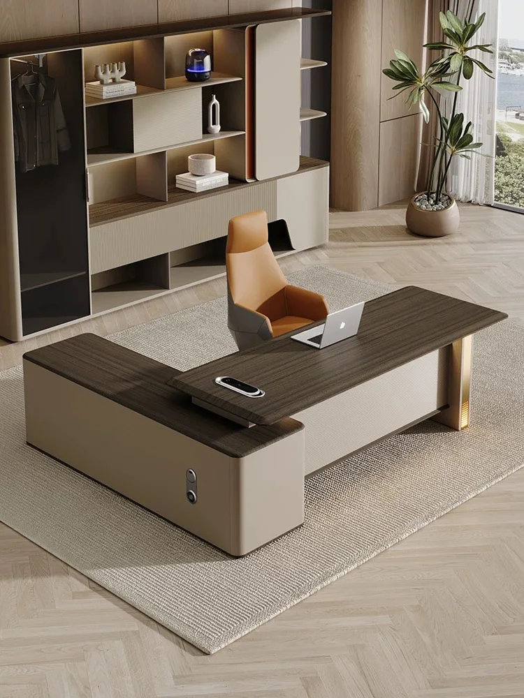 xx-Modern High Glossy Workstation Home Office Furniture Manager Table White Office Desk Excecutive Office Desk^